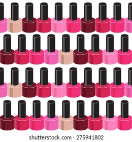 Realistic Nail Polish Seamless Pattern Background Vector Illustration EPS10