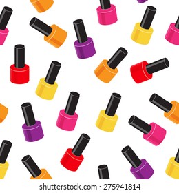 Realistic Nail Polish Seamless Pattern Background Vector Illustration EPS10