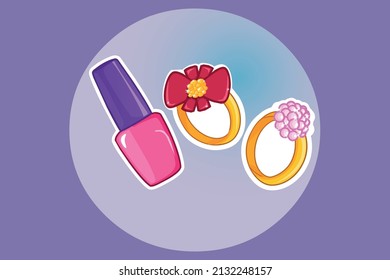 Plantilla realista de esmalte de uñas con paquetes de gotas de barniz de barniz de uñas salpicadas .