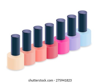 Realistic Nail Polish Vector Illustration EPS10
