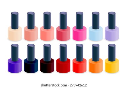Realistic Nail Polish Vector Illustration EPS10