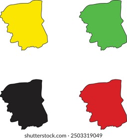 REALISTIC NAKHON PATHOM PROVINCE MAP, THAILAND PROVINCE MAP