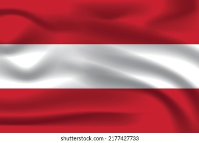 The Realistic national Flag of Austria