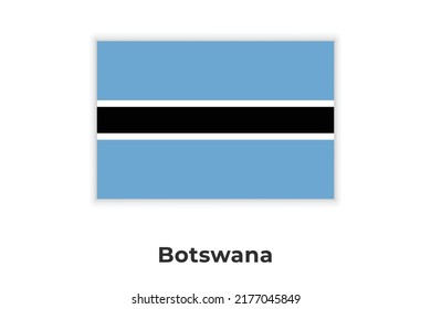 The Realistic National Flag of Botswana