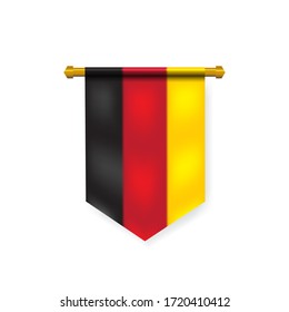 Realistic national germany flag mockup for design element