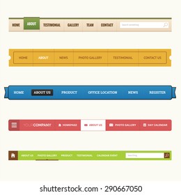Realistic Navigation Bar with variation color and icon