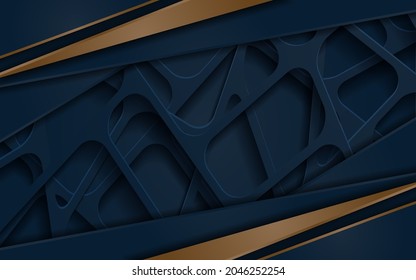 Realistic navy background texture with line gradient brown
