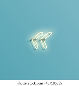 Realistic neon character typeset, vector

