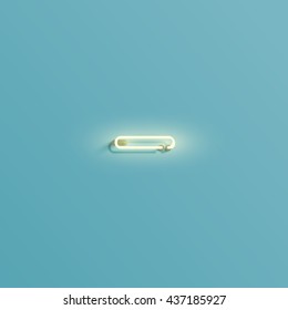 Realistic neon character typeset, vector

