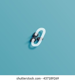 Realistic neon character from a typeset, vector