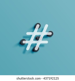 Realistic neon character from a typeset, vector