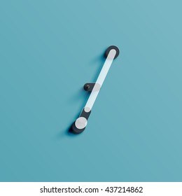 Realistic neon character from a typeset, vector 