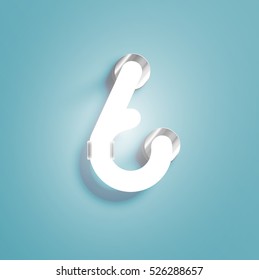 Realistic neon character typeset, vector