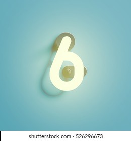 Realistic neon character typeset, vector