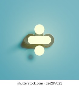 Realistic neon character typeset, vector