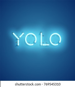 Realistic neon word with electric parts, vector illustration