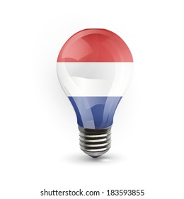 Realistic Netherlands bulb isolated over white. Vector design. 