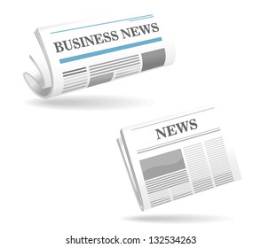 Realistic newspaper icons for web or another design. Jpeg (bitmap) version also available in gallery