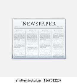 Realistic newspaper mockup