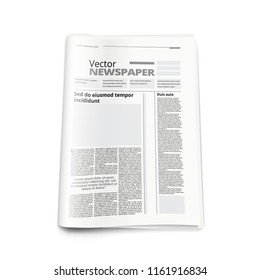 Realistic Newspaper Or News Magazine Abstract Template. EPS10 Vector