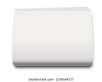 Realistic newspaper. Newspaper template. Daily press empty paper. Journal vector mockup. Vector illustration. Eps 10.