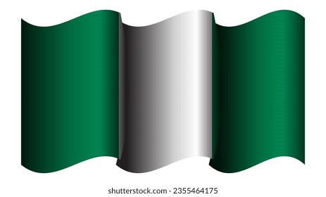 realistic nigeria waving flag vector illustration suitable for icon at state event poster design 