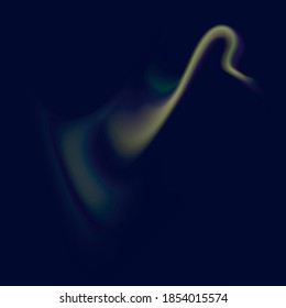 Realistic northern lights, aurora borealis, vector illustration isolated on  background. Amazing polar lights on night dark sky, natural phenomena.