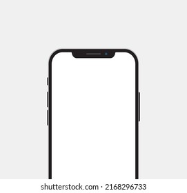 Realistic Notch Smartphone Blank Mockup Template For Social Media Post Advertisement Promotion Announcement Showcase Business Office Isolated Modern Device