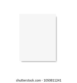 Realistic note book page with soft shadow. Vector