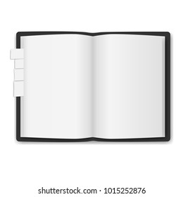 realistic notebook, exercise book , vector illustration