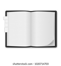 realistic notebook, exercise book , vector illustration
