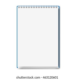 realistic notebook, exercise book , vector illustration