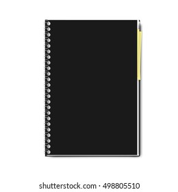 realistic notebook, exercise book , vector illustration