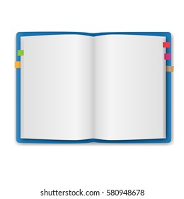 realistic notebook, exercise book , vector illustration