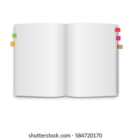 realistic notebook, exercise book , vector illustration