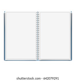 realistic notebook, exercise book , vector illustration