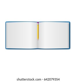 realistic notebook, exercise book , vector illustration