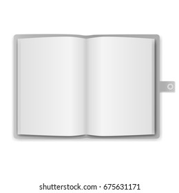 realistic notebook, exercise book, vector illustration