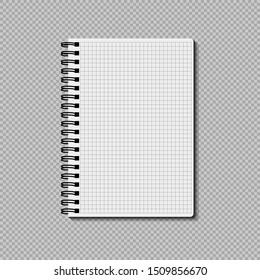 Realistic notebook isolated on transparent background. Art design clean spiral notepad blank mockup template - Powered by Shutterstock - Get 15% off with code: PIKWIZARD15
