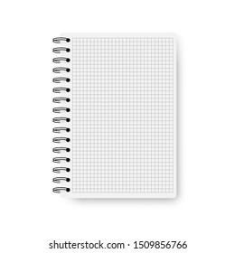 Realistic Notebook Isolated On White Background Stock Vector (Royalty ...