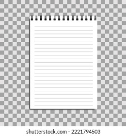 Realistic notebook memo notepad template design. vector illustration. EPS 10.