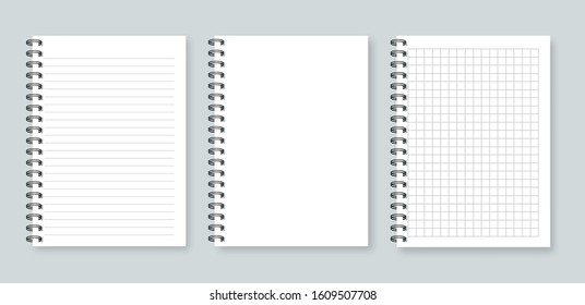 Realistic notebook mock up for your image. Vector illustration.