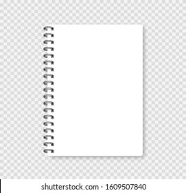 Realistic notebook mock up for your image. Vector illustration.