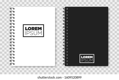 Realistic Notebook Mock Up For Your Image. Vector Illustration.