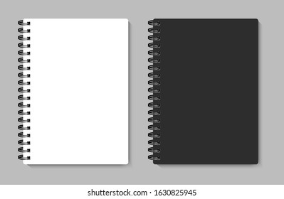Realistic notebook mock up for your image. Vector illustration.