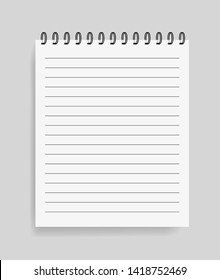 Realistic Notebook Mockup Style Blank Notepad Stock Vector (Royalty ...