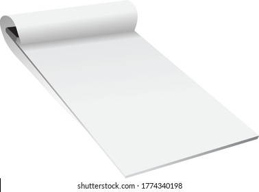realistic notebook on white background vector