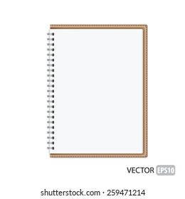Realistic notebook vector.