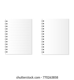 Realistic notebook. Vector