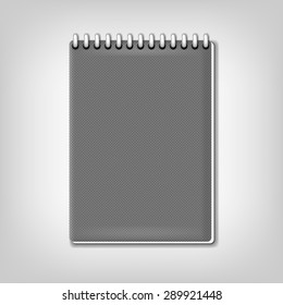 realistic notebook, vector illustration